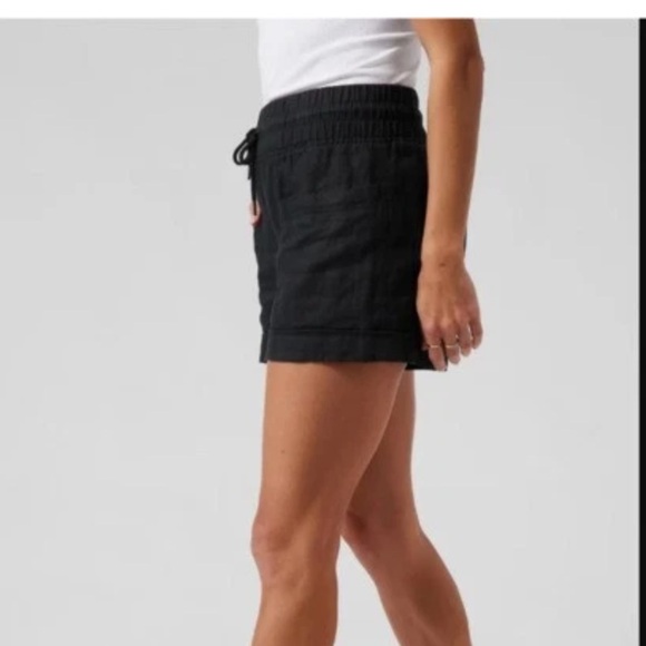 Athleta Cabo Linen 4" Short Black - Picture 2 of 7
